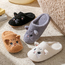 Pantufa Pelúcia Gatinho Antiderrapante Quentinha e Confortável para Inverno