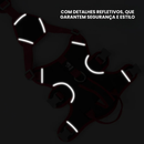 Coleira Peitoral para Cachorros Refletiva e Ajustável em 6 Pontos