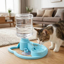 Bebedouro Automático para Gatos por Gravidade Antiderrapante com Garrafa Reutilizável