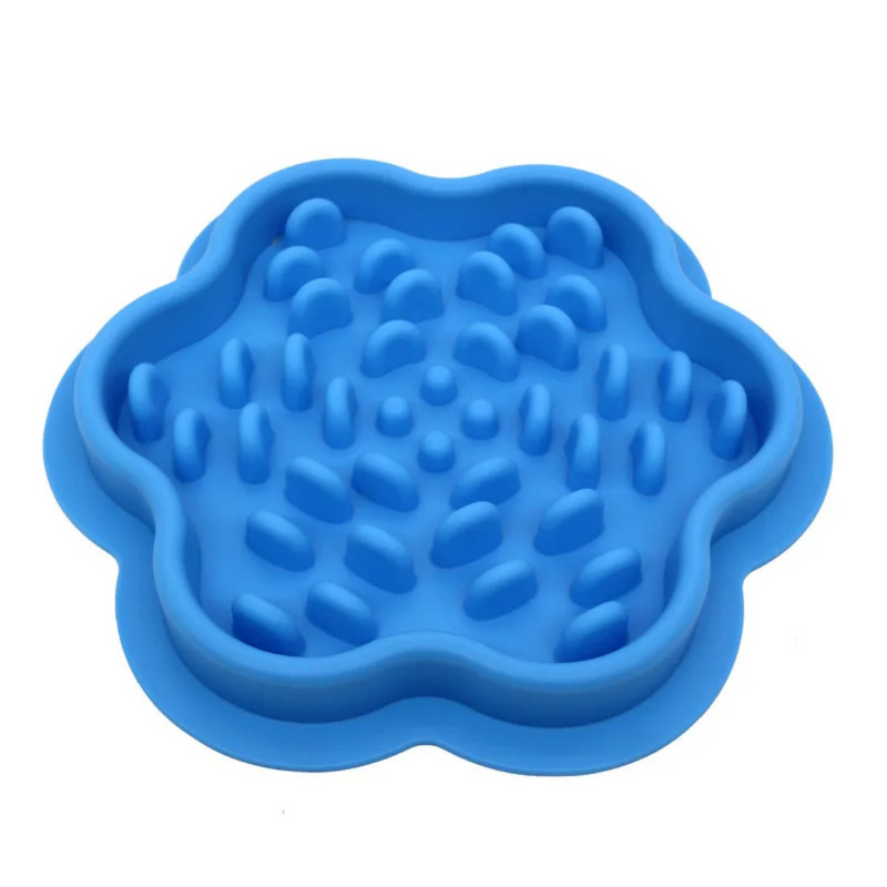 Comedouro Pet Lento Interativo Tigela de Silicone para Cães