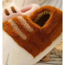 Pantufa Feminina Peluciada Patinha de Gato Antiderrapante para Inverno