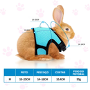 Coleira Peitoral Ajustável com Guia para Coelhos