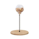 Brinquedo Interativo para Gatos CatSpring Torre de Enriquecimento com Mola, Dispenser de Petiscos e Base Giratória em Madeira