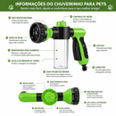 Chuveirinho de Banho Pet com Espuma 8 em 1 – Pistola Multifuncional para Pet Shop Banho e Tosa Cães e Gatos