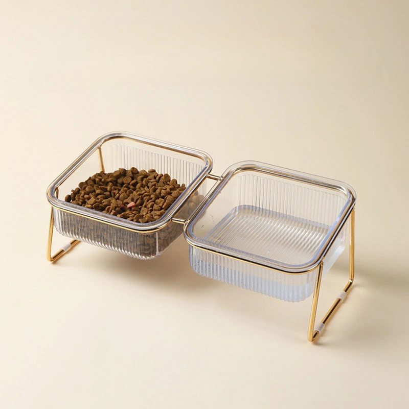 Conjunto Bebedouro e Comedouro de Acrílico para Cães e Gatos