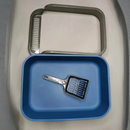 Caixa de Areia para Gatos Semi Fechada com Borda + Pazinha de Brinde