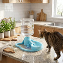 Bebedouro Automático para Gatos por Gravidade Antiderrapante com Garrafa Reutilizável