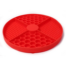 Tapete de Silicone Redondo Comedouro Lento Alimentação Interativa de Cachorros