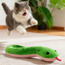 Brinquedo Cobra de Pelúcia para Cachorros com Apito Mordedor Interativo para Cães de Todos os Portes