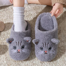Pantufa Pelúcia Gatinho Antiderrapante Quentinha e Confortável para Inverno