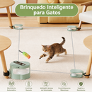 Brinquedo Interativo Automático para Gatos CatRunner™ com Controle Remoto e Pena Deslizante