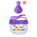 Chapéu e Babador Pet Feliz Aniversário para Cães e Gatos