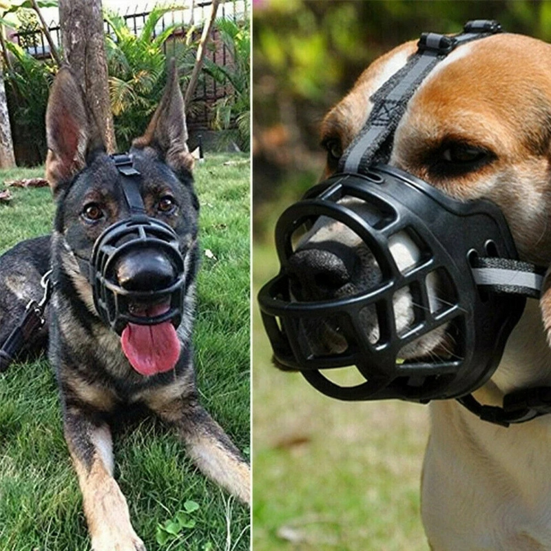 Focinheira De Cachorro Preta Ajustável Cães de Grande Porte Rottweiler