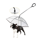 Coleira Guia Guarda Chuva Pet Invertido Transparente