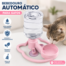 Bebedouro Automático para Gatos por Gravidade Antiderrapante com Garrafa Reutilizável
