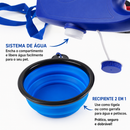 Guia Multifuncional Pet 4 em 1 com Porta Garrafa, Porta-Sacos e Tigela Dobrável