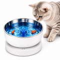 Fonte de Água Magnética com Peixinhos Sem Fio para Gatos AquaMag Ultra Silenciosa, Sem Filtro e Bateria de Até 100 Dias