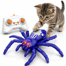 Aranha Robótica Interativa com Controle Remoto para Pets | Brinquedo Inteligente com Movimento Realista e Luzes LED