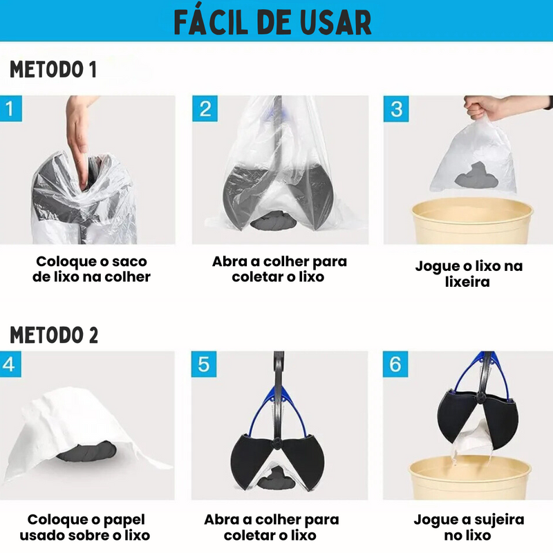 Coletor de Fezes Pet Cata Caca para Cachorros