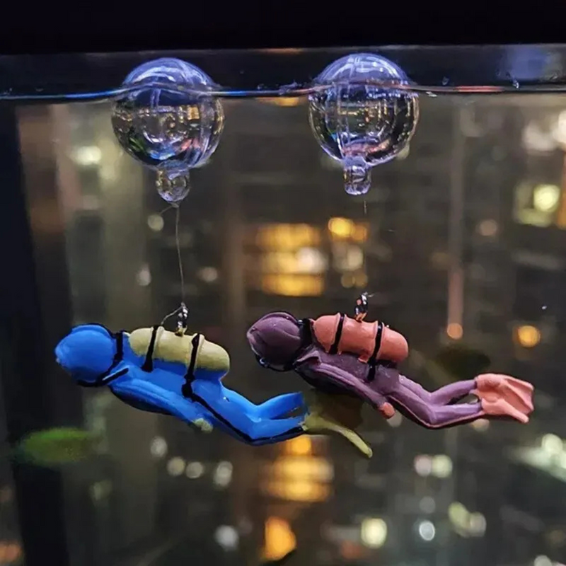Mergulhador Enfeite Decoração Aquário Tanque de Peixes