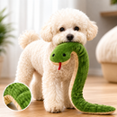 Brinquedo Cobra de Pelúcia para Cachorros com Apito Mordedor Interativo para Cães de Todos os Portes
