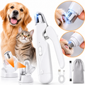 Cortador de Unhas Elétrico 2 em 1 para Cães e Gatos com Lixadeira, Luz LED Dupla e Coletor de Resíduos