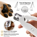 Cortador de Unhas Elétrico 2 em 1 para Cães e Gatos com Lixadeira, Luz LED Dupla e Coletor de Resíduos