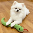 Brinquedo Cobra de Pelúcia para Cachorros com Apito Mordedor Interativo para Cães de Todos os Portes