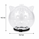 Capacete Protetor Transparente para Gatos | Anti Mordidas, Banho, Tosa e Corte de Unhas