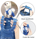 Macacão Jeans Estilo Jardineiro para Pets