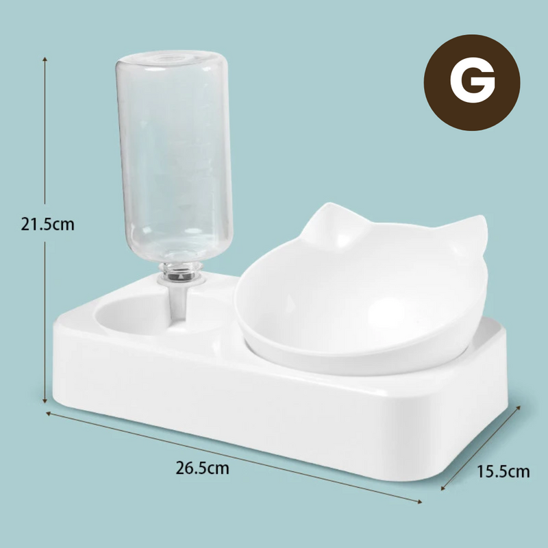 Comedouro e Bebedouro Ergonômico Elevado Tigela Dupla para Cães e Gatos