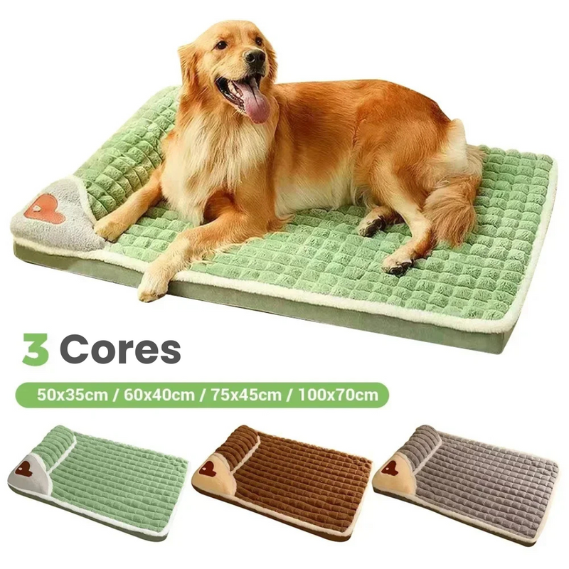 Colchãozinho Cama Pet Acolchoado Super Macio com Relevo para Cabeça