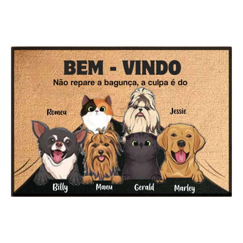 Tapete Capacho Personalizado com Nome e Imagem Pet