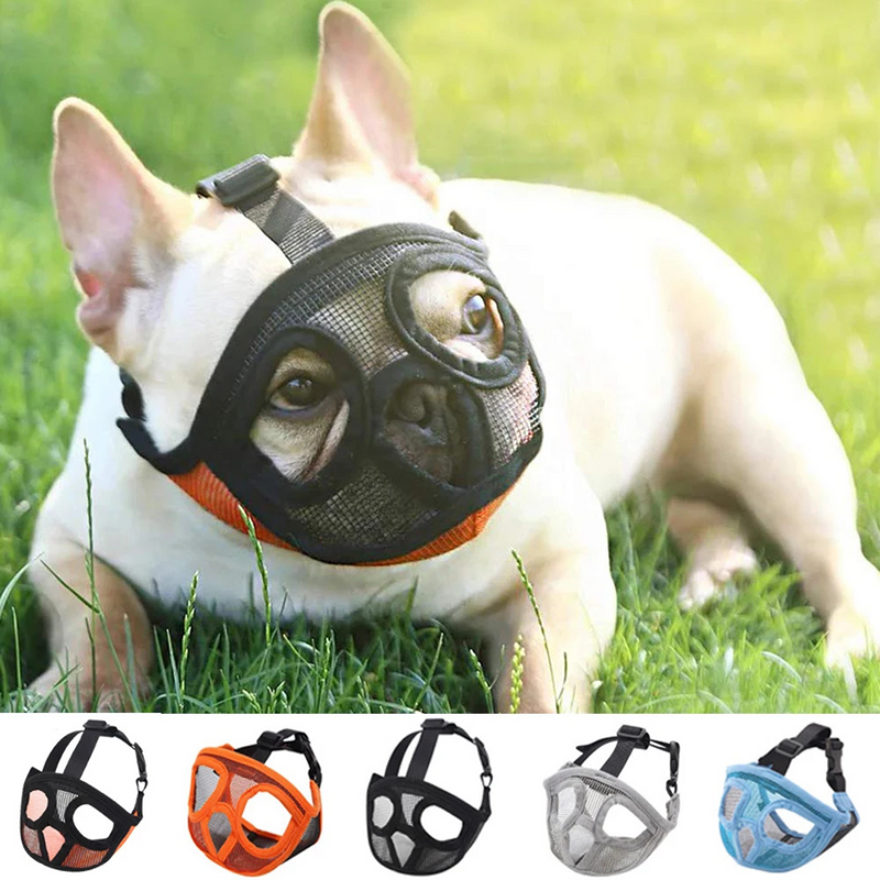 Focinheira para Buldogue Pug Braquicefálicos Tecido Respirável