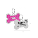 Pingente Pet Personalizado Placa de Identificação de Cachorro com Nome Telefone Endereço