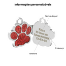Pingente Pet Personalizado Placa de Identificação de Cachorro com Nome Telefone Endereço