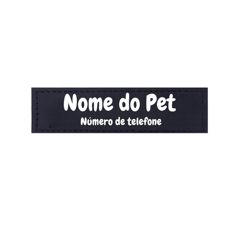 Patch Tag Bordado para Coleiras Peitorais Pet Cachorro Militar K9