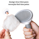 Escova Rasqueadeira com Botão de Remoção de Pelos