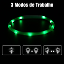 Coleira Led Brilhante Recarregável para Cachorros