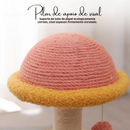 Brinquedo Mesa Giratória com Cogumelo Arranhador para Gatos