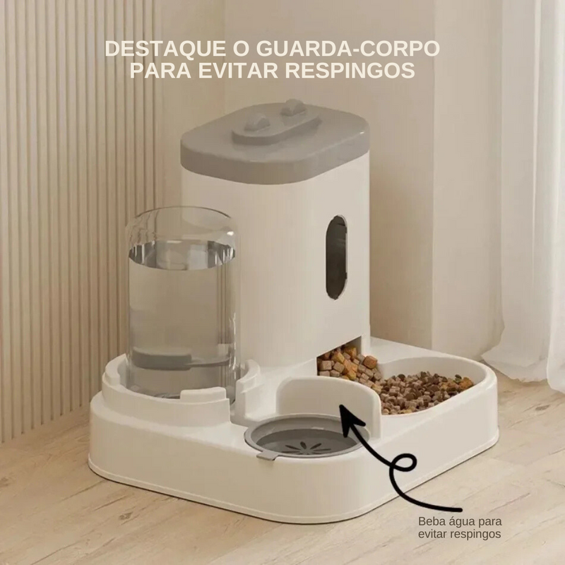 Comedouro e Bebedouro Alimentador Automático para Gatos e Cães