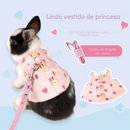 Conjunto Vestido Guia e Chapéu para Coelhos