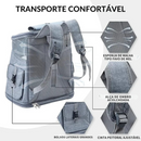 Bolsa Mochila Transporte De Cães e Gatos com Tela Respirável