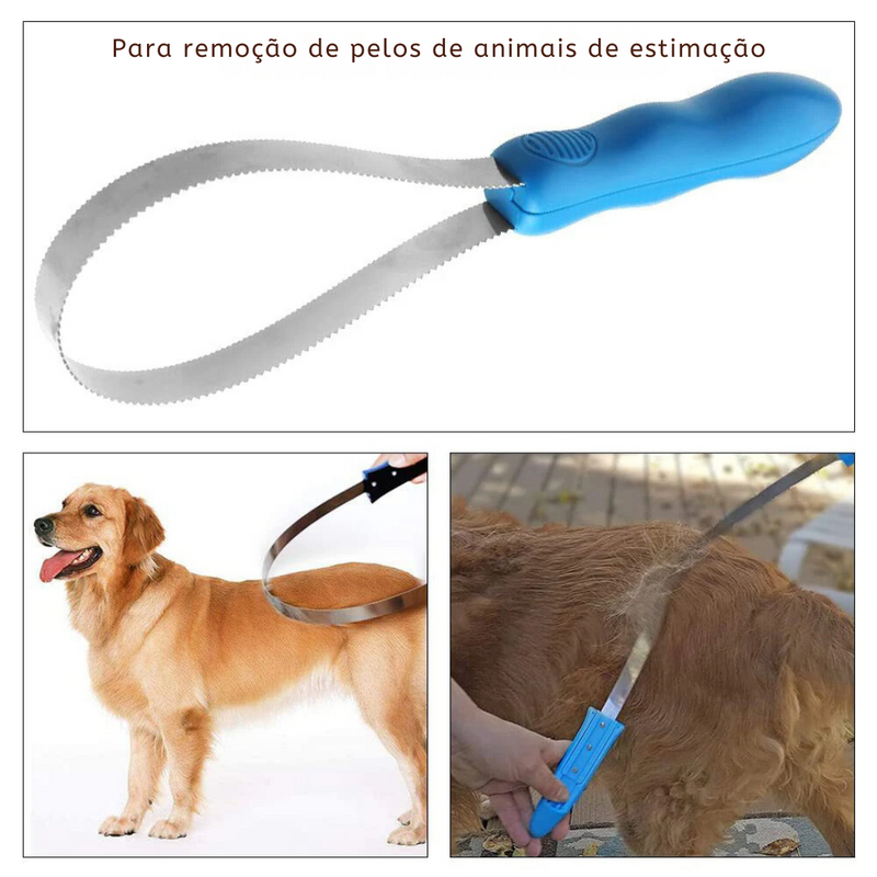 Escova Ferramenta Tira Pelos para Cachorros