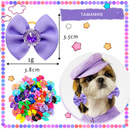 Laços de Cabelo com Elásticos Coloridos para Cães