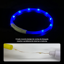 Coleira Led Brilhante Recarregável para Cachorros