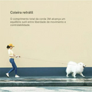 Guia Retrátil Circular com Fivela de Metal com Trava Inteligente