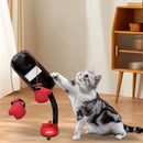 Brinquedo Interativo Saco de Pancadas para Gatos com Ventosa e Luvas de Boxe