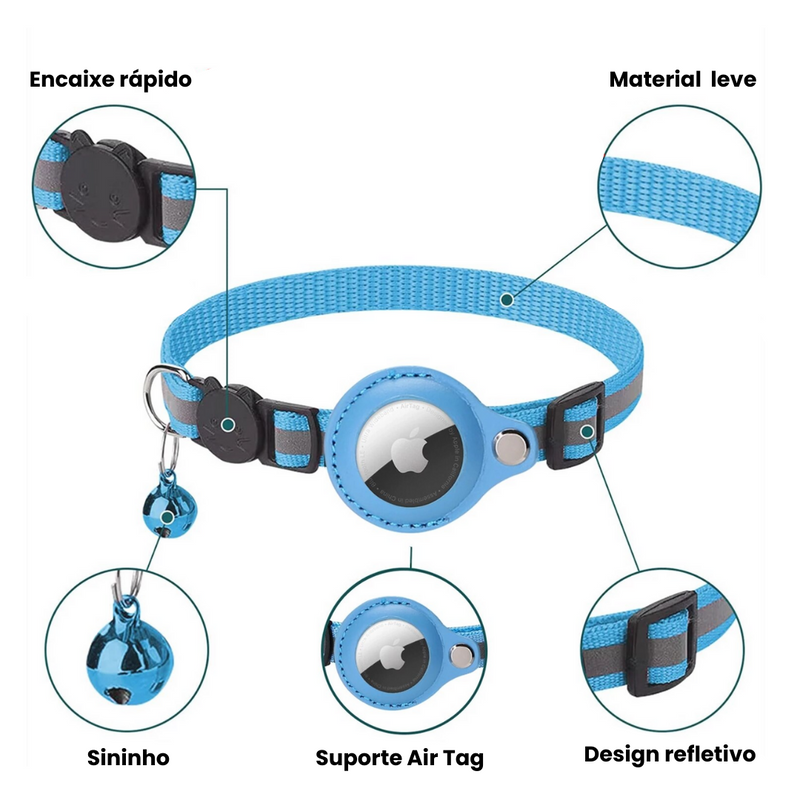 Coleira Colar para Rastreador Air Tag