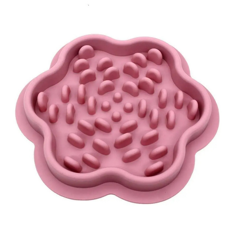 Comedouro Pet Lento Interativo Tigela de Silicone para Cães